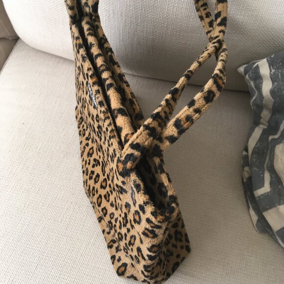 Snazzy Kate Spade Furred Leopard Vintage Shopper Shoulder Bag EUC - Picture 5 of 7